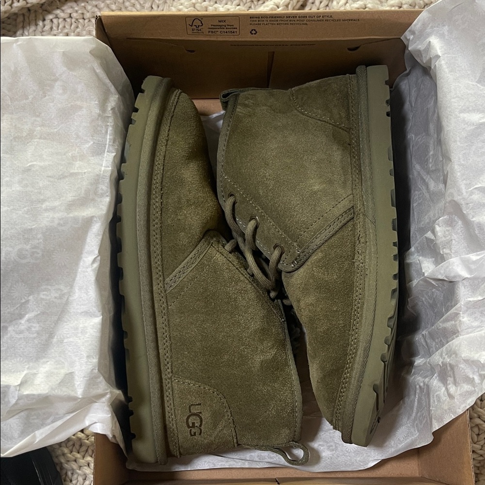 UGG women’s Chukka Boots in Olive Suede